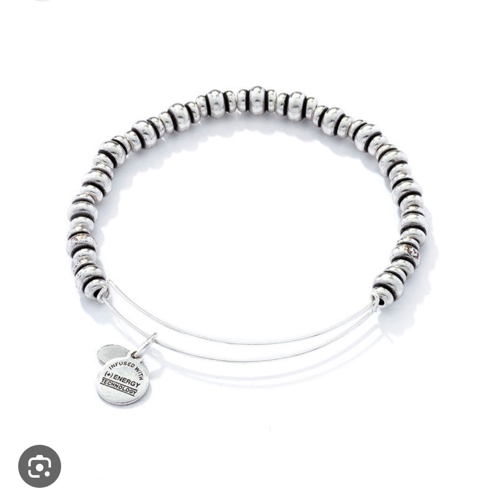Alex and Ani Silver Beaded Bangle